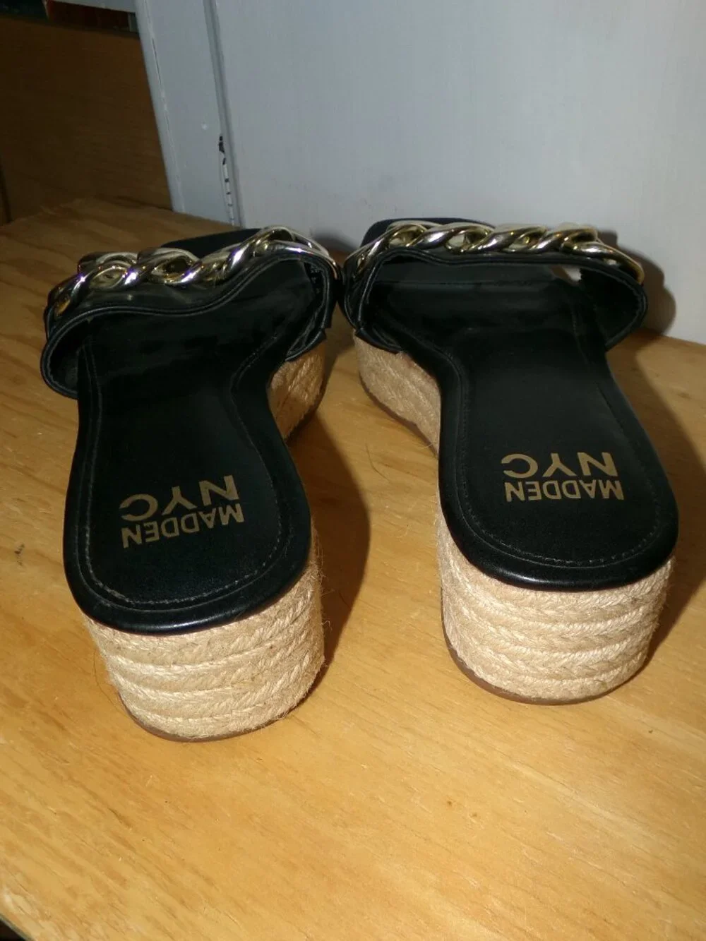Madden NYC Black Espadrille Sandals Sz 8 *Fundraiser Item*